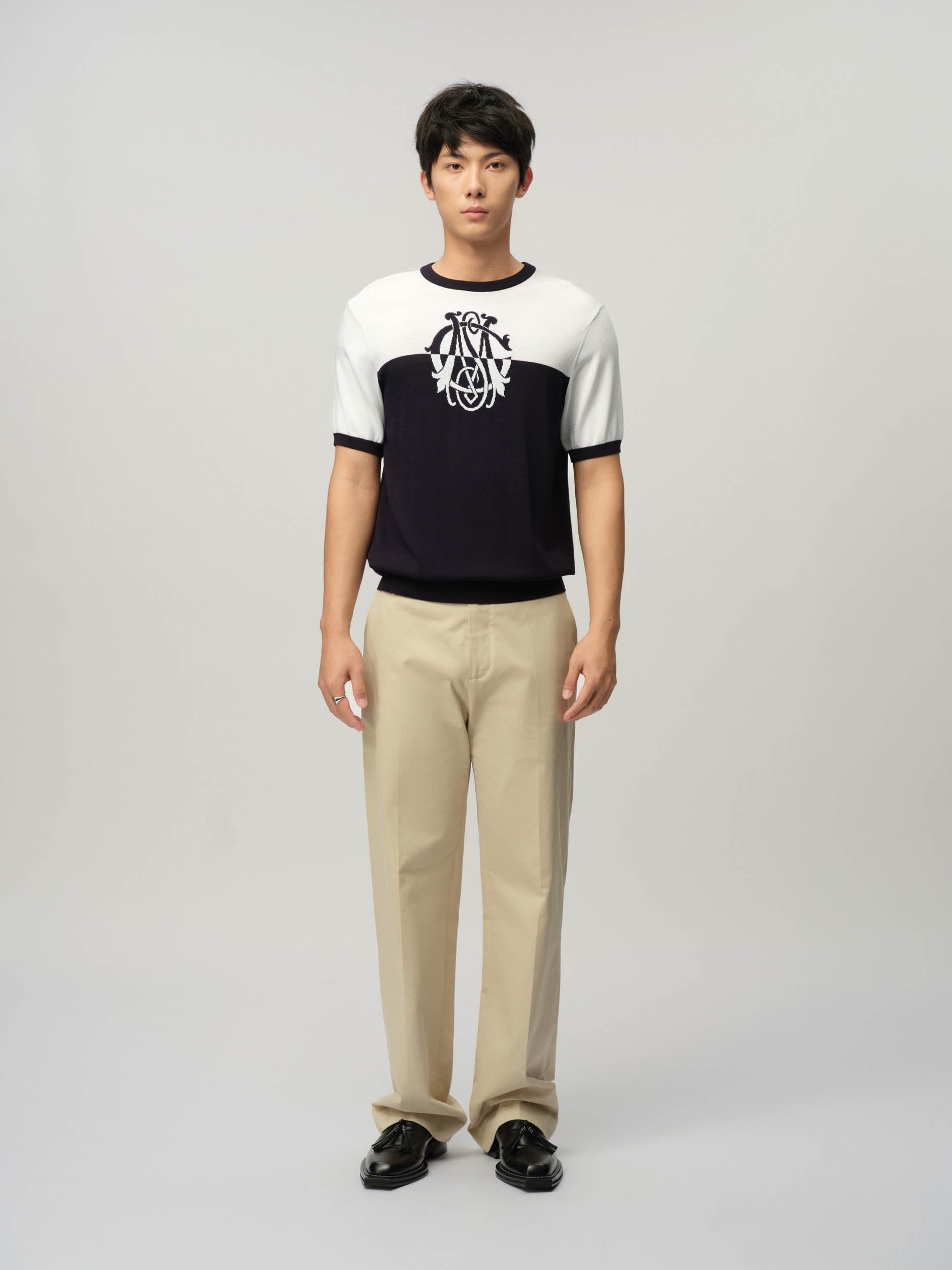 Knitted Crest T-Shirt