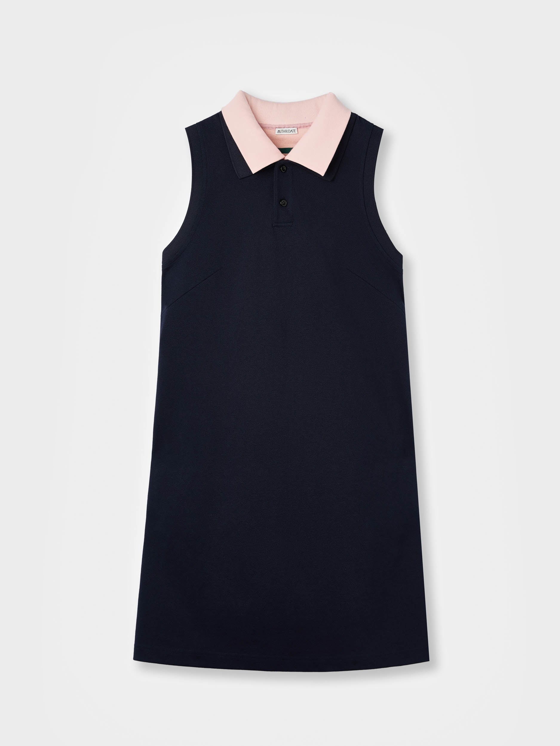 Double Collar Polo Shirt Dress