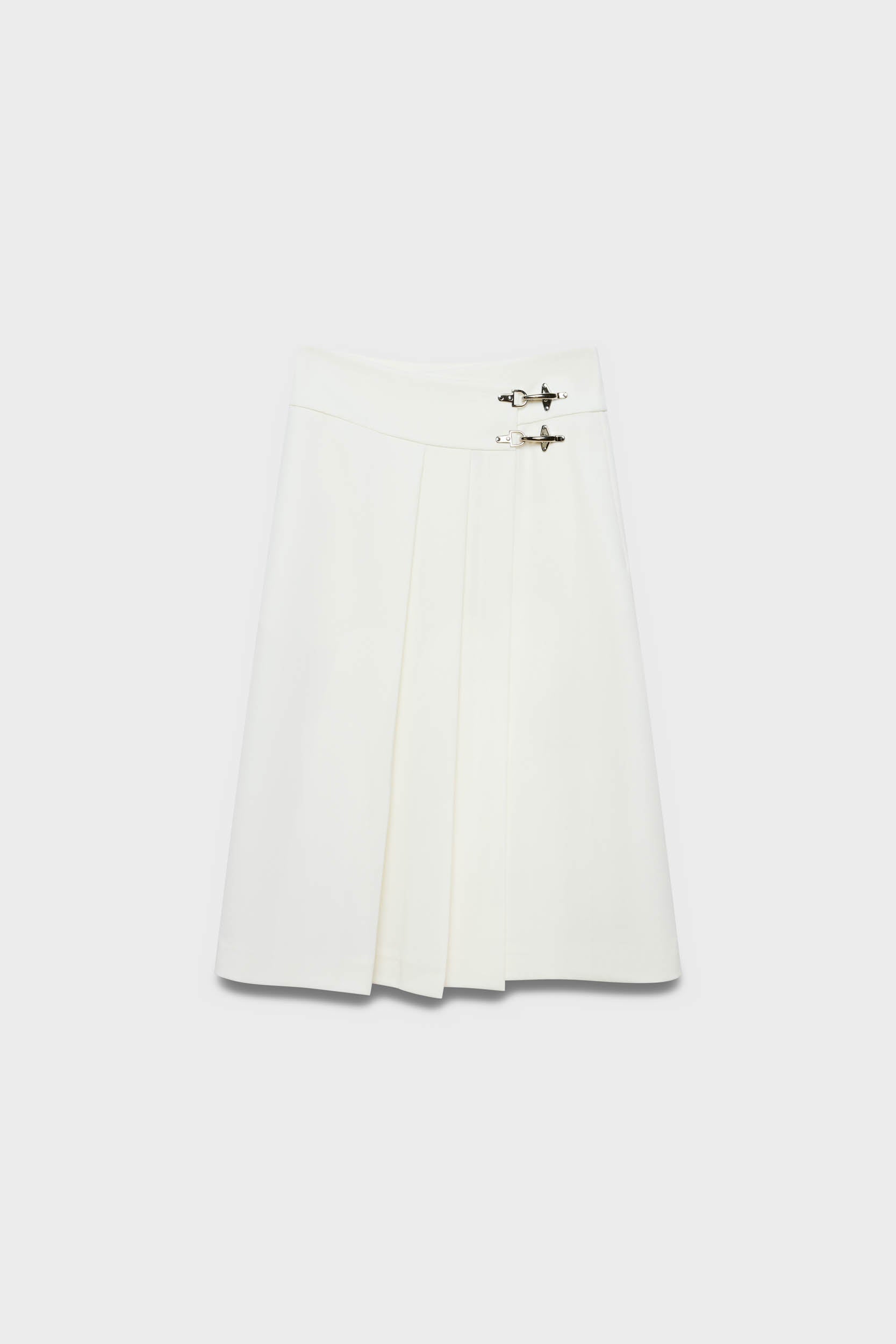 Asymmetric Pleated Skirt