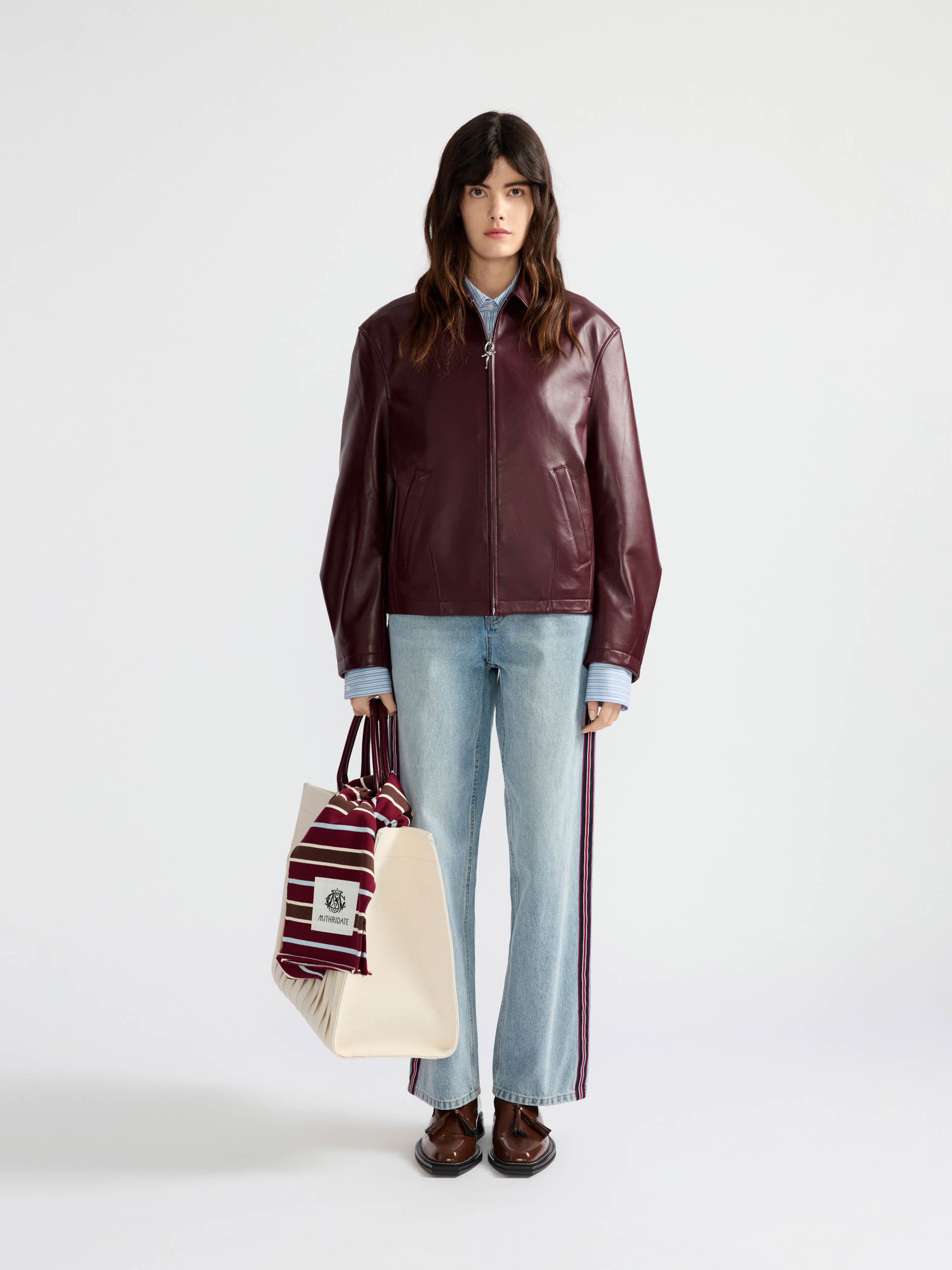 Womens Grossgrain Ribbon Jeans
