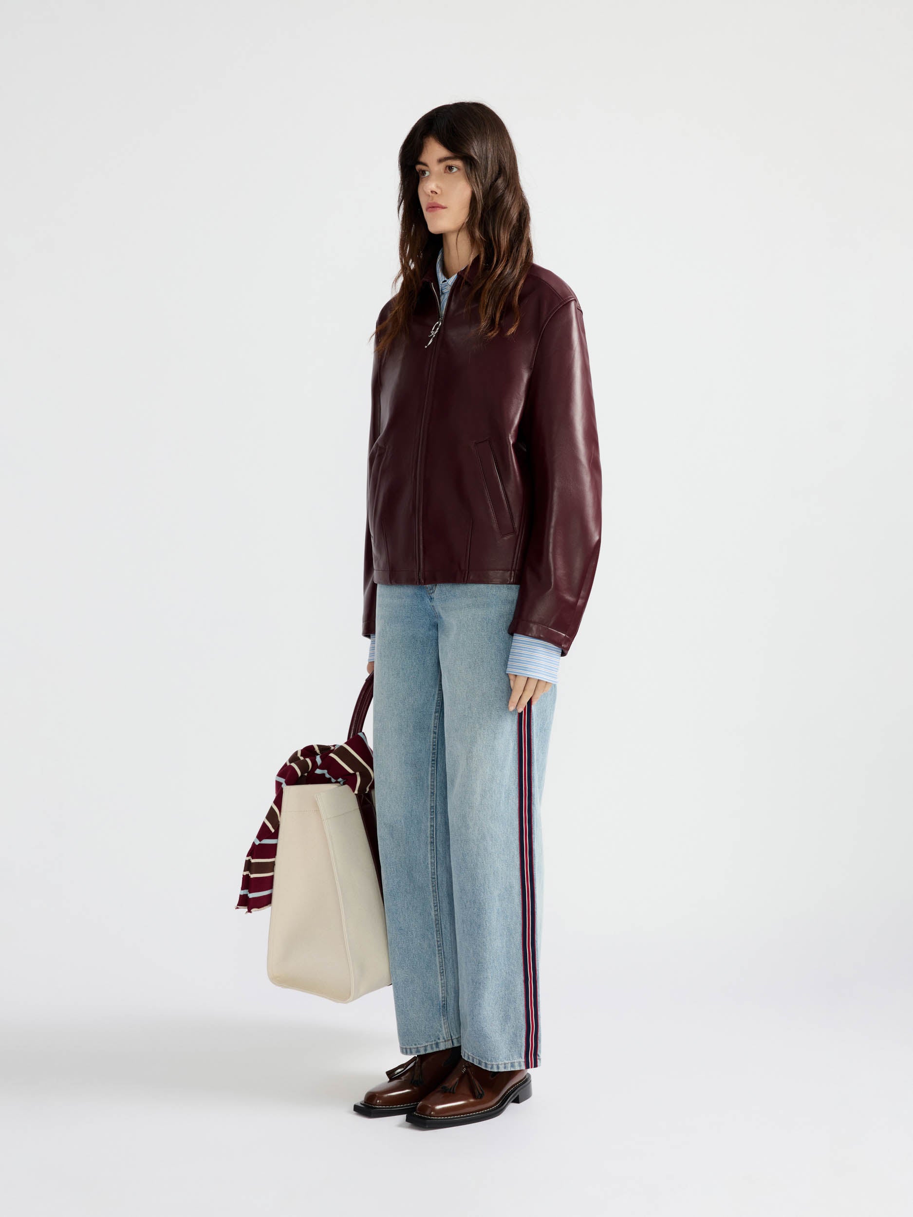 Womens Grossgrain Ribbon Jeans