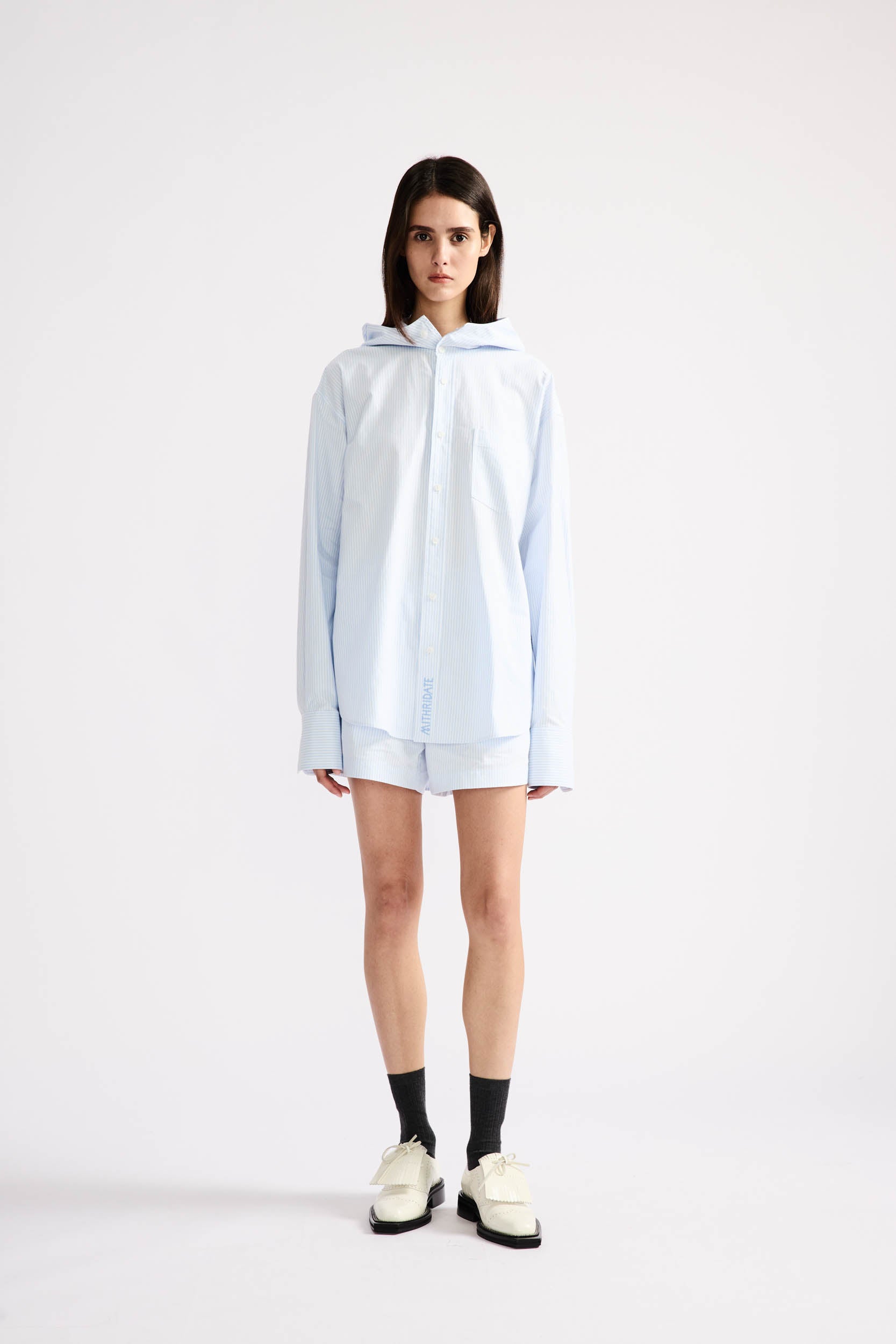 Oversized Hooded Shirt